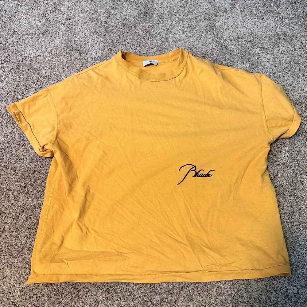 Rhude Yellow Baggy Reverse Tee